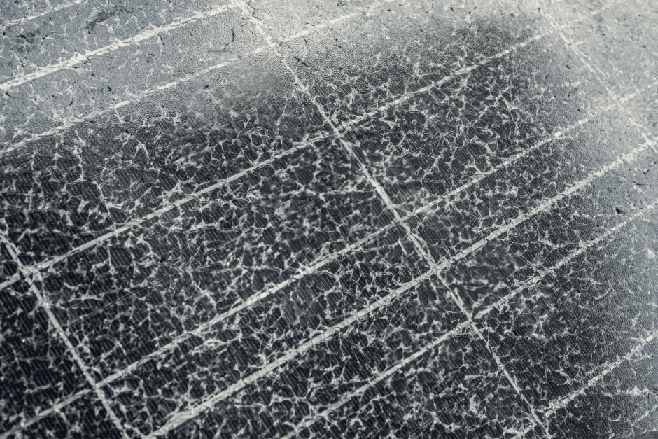 damaged solar panels